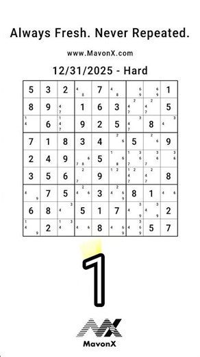 MavonX's Hard Sudoku: Exclusive Region #3
