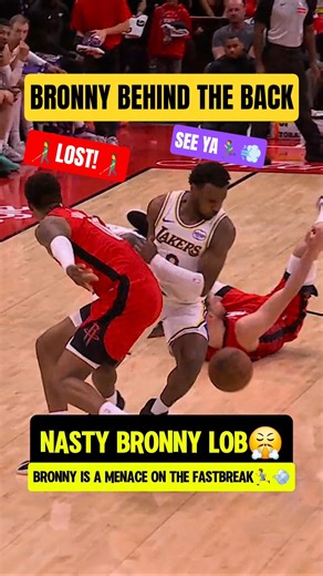 Bronny had bro LOST before TUFF Lob😯