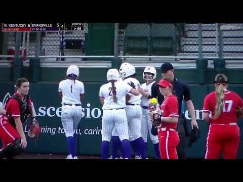 Evansville softball's Maliyah Wilkins hits grand slam home run vs. Western Kentucky