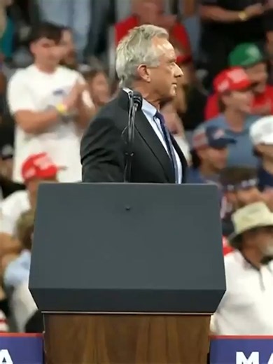 NOW: RFK Jr. pauses his remarks at a rally after a protester is escorted out, then asks the crowd to pray for the person being removed.