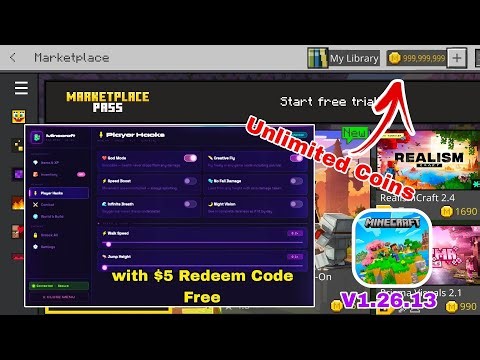 Minecraft 1.26.13 Latest Version Mod Menu Download With Unlimited Coins
