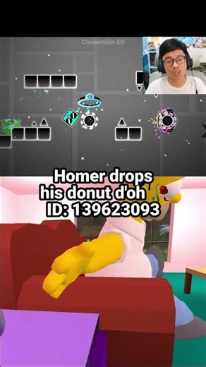 Geometry Dash Homer Drops His Donut