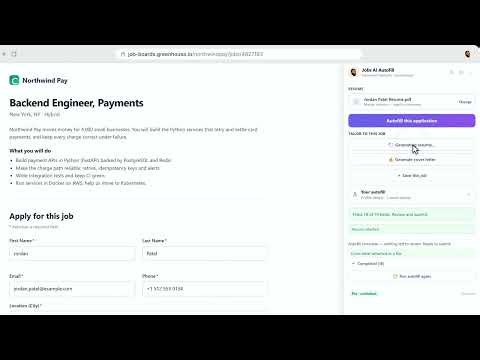 Write a cover letter and a tailored resume for any job application