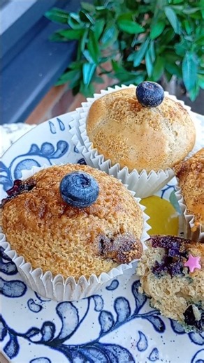 Soft & Fluffy Blueberry Muffins | Easy Recipe#muffins #easybaking