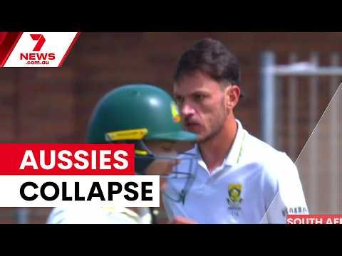 Australia on brink of humiliating South Africa defeat | 7NEWS