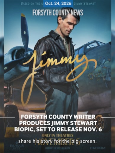 Sam Juergens never went to film school. He started out as a power plant construction worker, and years later he helped turn Hollywood legend Jimmy Stewart’s World War II story into a movie. The Forsyth County resident talks to FCN about his path to “Jimmy,” and you can read the full story at the link in bio.