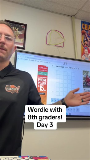 Wordle with 8th Graders — Day 3 Wordle Classroom Gameplay
