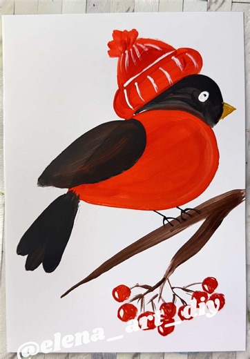 Creative Christmas Bird Drawings for Kids