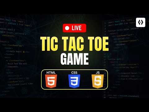 Build Tic Tac Toe Game in HTML CSS & JavaScript | Get Source Code (Beginner Project Tutorial)