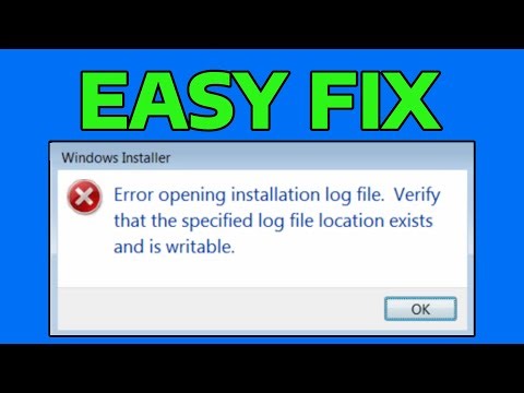 How To Fix Opening Installation Log File Error in Windows