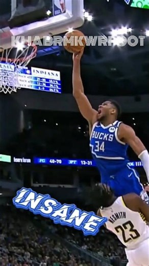 Giannis Insane Dunk Freak 😳🔥 #NBA #khabrmkwrfoot