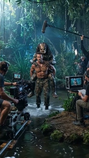 What the Predator looks like without CGI #behindthescenes #movie #vfx