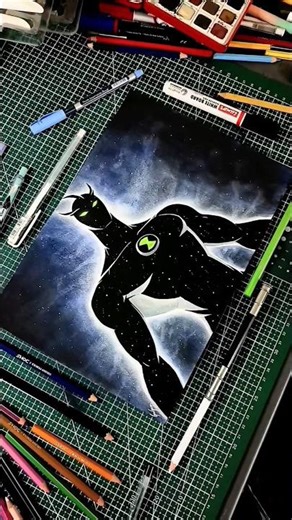 drawing alien x from ben 10 🥶 #shorts