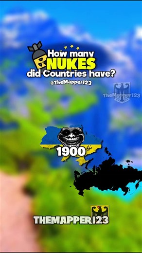 How many Nukes did Countries ever have❓👇💪🙏#geography #ranking #map #country #europe #flag #memes