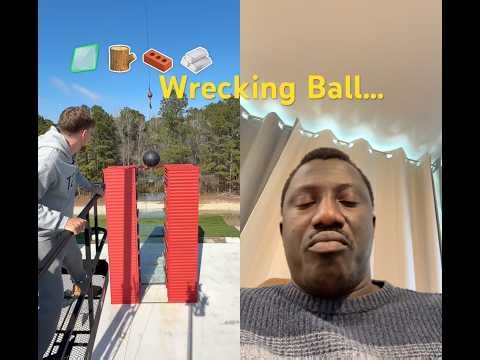Can a Window Stop a Wrecking Ball 🎱?#youtubeshorts #funny #viral #shorts