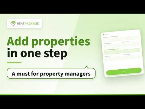 RentPackage Rental Management Software: 2-1. Adding a Managed Property