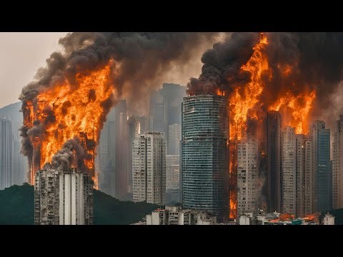 2 minutes ago! China is burning! Thousands of houses are on fire, people are fleeing the country