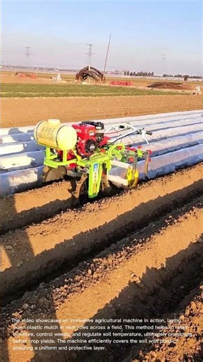 Agricultural Innovation: Machine Laying Plastic Mulch in Rows