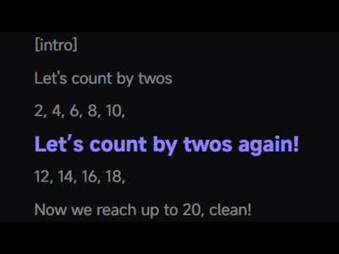 Counting by 2's
