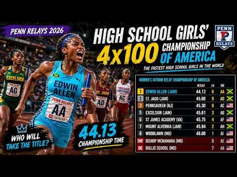 EDWIN ALLEN GIRLS WIN 4x100 CHAMPIONSHIP OF AMERICA 🇯🇲🔥 | Penn Relays 2026