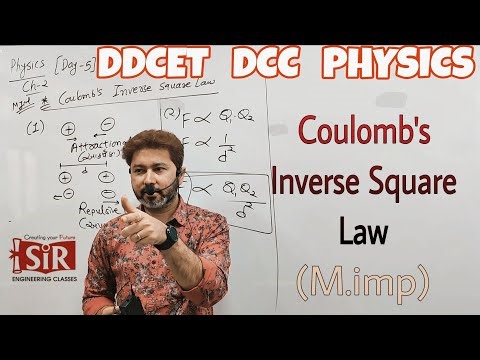 Coulomb's Law inverse square law , DCC Physics DDCET FEE