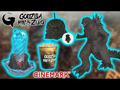First look at the 20-inch GODZILLA MINUS ZERO Popcorn Bucket Heat Ray Drink Bottle Cinemark!!