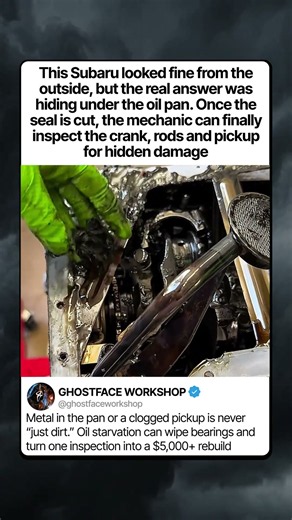 THEY OPENED THIS SUBARU, THE OIL PAN TOLD THE REAL STORY