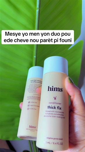 Hims Thick Fix Men's Hair Care Shampoo and Conditioner Set - 2-Pack 6.4oz Vegan, Gentle, Moisturizing, Thickening, Scented, Color Safe, Reduces Shedding, Supports Hair Growth, Gifts for Him##tiktokshop##menshaircare##hims##tiktokmademebuyit
