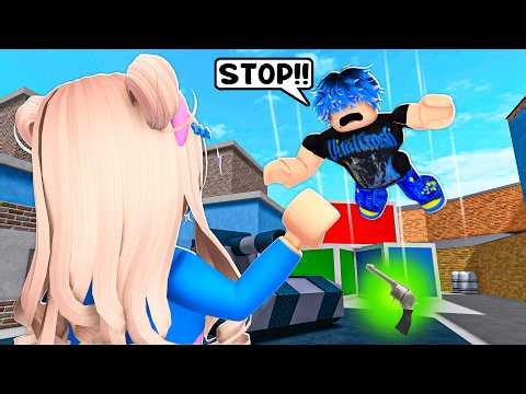 Trolling My EX BOYFRIEND With ADMIN COMMANDS In MM2...