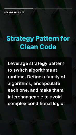 Strategy Pattern For Clean Cod