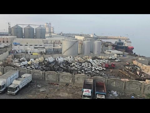 Aftermath of Saudi-led coalition strikes on Yemen's Al-Mukalla port | AFP