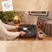 Vinyl Record Player, Mid Century Bluetooth Turntable with Speakers, RCA Out, AUX In, Headphone Jack, Gift for Mom, Dad, Her, Vinyl Recorder