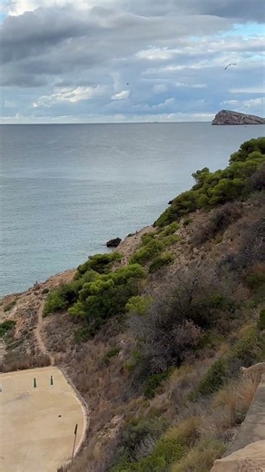 Hidden gem alert! 🌊 Cala Tio Ximo from above, with stunning views of Benidorm