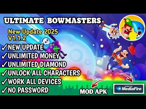 Donwload Ultimate Bowmasters Mod Apk v1.1.2 latest Version 2025 - No Password & Unlimited Diamond