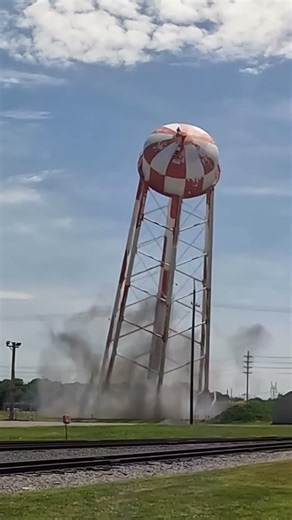 Massive Water Tower 💥CRASHES in Epic Demolition