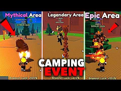 Getting More Infinity in CAMPING EVENT in Escape Tsunami For Brainrots