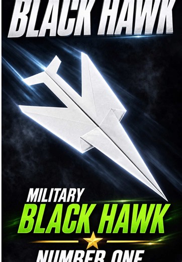 Paper Airplane Black Hawk 🚀 ORIGAMI EASY #vvvreview #papercraft #origami #bestplane #paperairplane