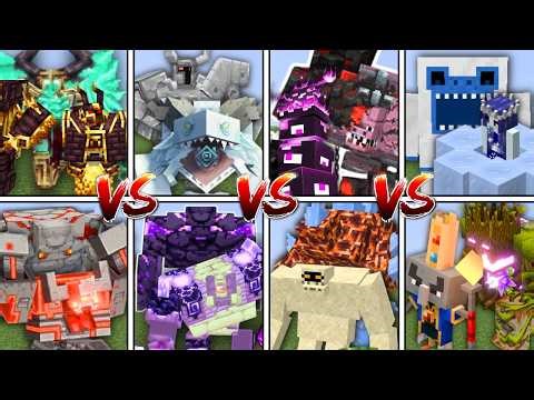 ALL BOSSES DUO TOURNAMENT in MINECRAFT MOB BATTLE