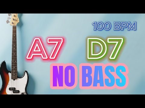 Funk Soul Bass Backing Track (A7 - D7) | 100 BPM - Bass Channel Backing Tracks