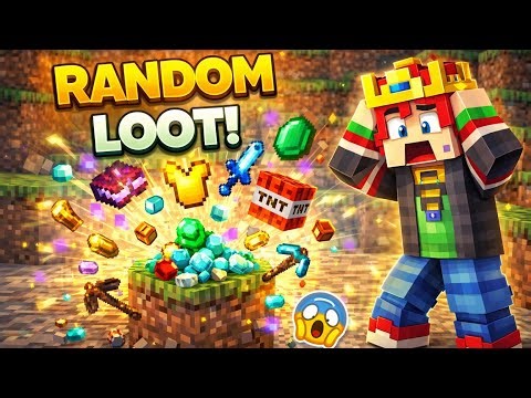 Minecraft But Every Block Drops Random Loot! 😱💎