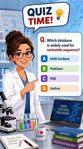 Which Database Stores Nucleotide Sequences? 🧬 | Bioinformatics MCQ | #biology #biotechnology