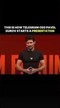 This is How Telegram CEO Pavel Durov Starts a Presentation.
