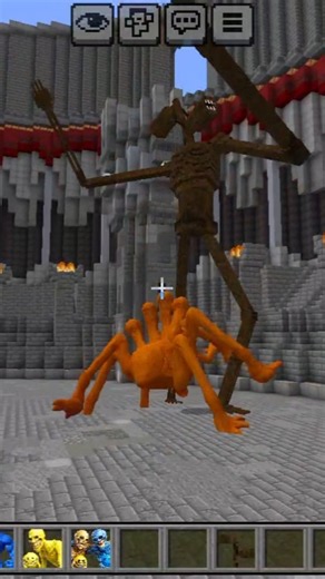SIREN HEAD 😱 vs Entity303, Herobrine,null fight in Minecraft bedrock #minecraftshorts