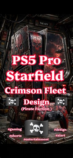Crimson Fleet - PS5 Pro Elite Consoles (Starfield) Design #shorts #entertainment #ai #design #aiart