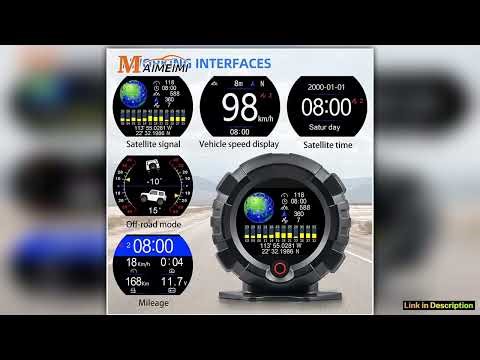 X95 GPS HUD Car Head Up Display 4x4 Offroad Inclinometer Slope Angle Speed Satellite Timing Car