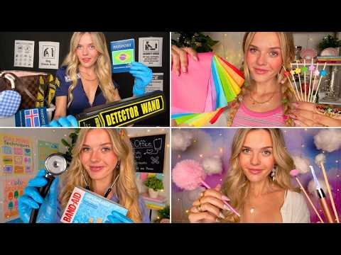 ASMR Fast Roleplays♡ (colour analysis, sleep clinic, hair salon, nurse, hotel check-in, tsa, etc)