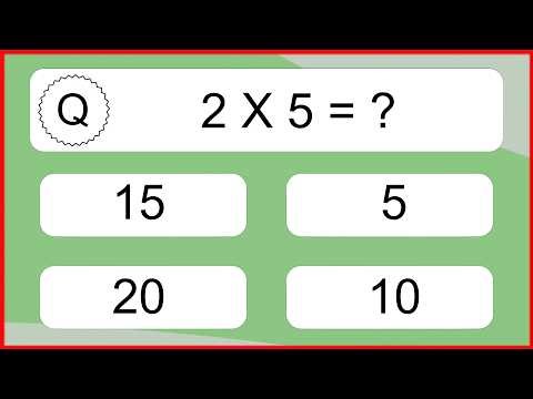 20 Multiplication Quiz Exercises for Kids