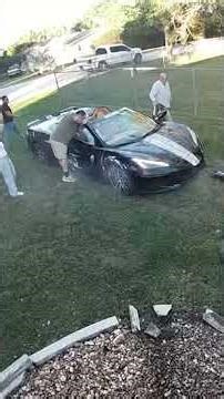WATCH: Insane Moment Corvette Slams Into Florida Home On Christmas Eve #shorts
