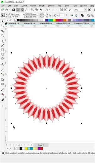 Red Diamond Flower Pattern | CorelDraw Design Tutorial
