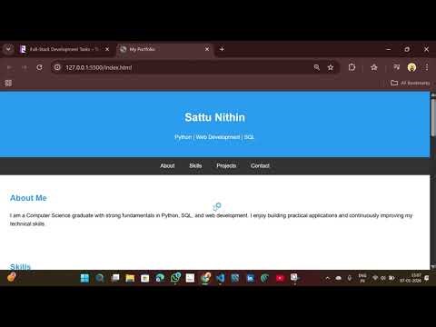 Responsive Portfolio Website | HTML CSS | Internship Task